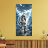 Oda Nobunaga Samurai-pantser Water 16x32 Canvas Afdruk (Insitu (Woonkamer))