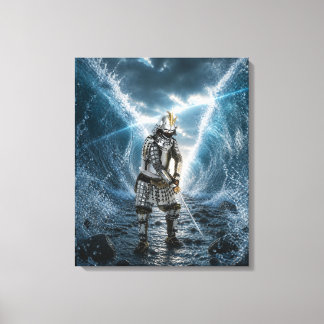 Oda Nobunaga Samurai-pantser Water 20x24 Canvas Pr Afdruk