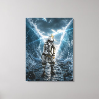 Oda Nobunaga Samurai-pantser Water 24x32 Canvas Afdruk