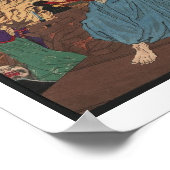 Oda Nobunaga vecht tegen Samurai c.1800s Japanse k Poster (Hoek)