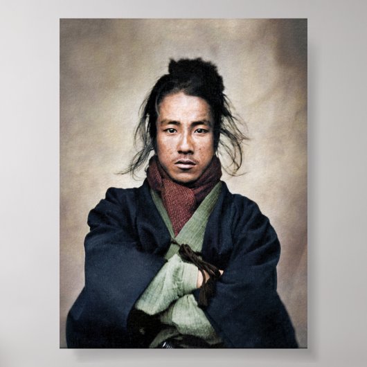 Oda Nobuyoshi Samurai Portret Poster (Voorkant)