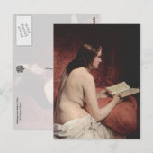 Odalisque met boek briefkaart (Voorkant / Achterkant)