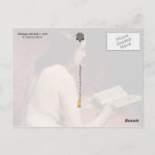 Odalisque met boek briefkaart (Achterkant)