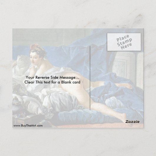 Odalisque van Francois Boucher Briefkaart (Achterkant)
