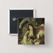 Odalisque Vierkante Button 5,1 Cm (Voorkant /achterkant)