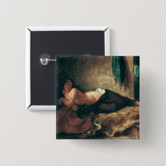 Odalisque Vierkante Button 5,1 Cm (Voorkant /achterkant)