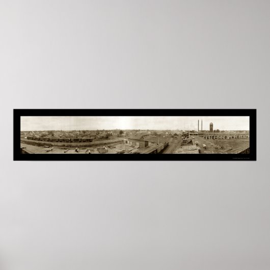 Odanah Wisconsin Train Foto 1915 Poster (Voorkant)