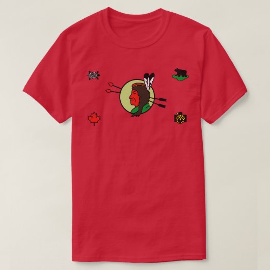 Odanak First Nation Abenaki Flag Quebec Canada Abo T-shirt (Design voorkant)