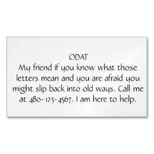 ODAT MAGNETISCH VISITEKAARTJE