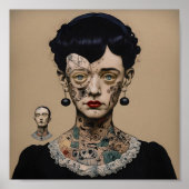 Odd Doll Surrealist AI afbeelding 003 P Poster (Voorkant)