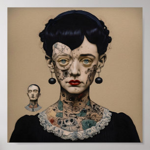 Odd Doll Surrealist AI afbeelding 003 P Poster