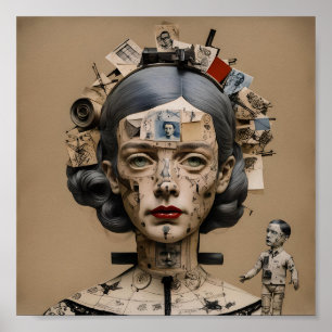 Odd Doll Surrealist AI afbeelding 004 P Poster