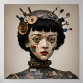 Odd Doll Surrealist AI afbeelding 006 P Poster (Voorkant)