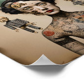 Odd Doll Surrealist AI afbeelding 007 P Poster (Hoek)