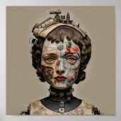 Odd Doll Surrealist AI afbeelding 008 P Poster (Voorkant)