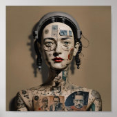 Odd Doll Surrealist AI afbeelding 009 P Poster (Voorkant)