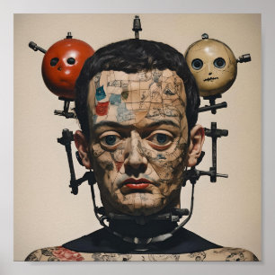 Odd Doll Surrealist AI afbeelding 010 P Poster