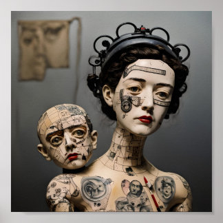 Odd Doll Surrealist AI afbeelding P Poster