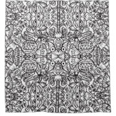 Odd Doodle art-creaties in een waanzinnig patroono Douchegordijn (Voorkant)