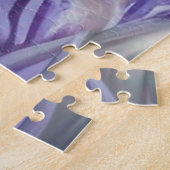 Odd Eyed Siamese Kitten in paars Legpuzzel (Zijkant)