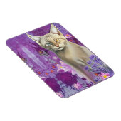 Odd Eyed Siamese Kitten in roze Magneet (Rechterzijde)