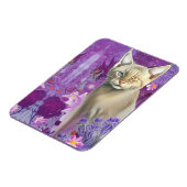 Odd Eyed Siamese Kitten in roze Magneet (Linkerzijde)