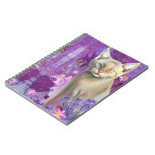 Odd Eyed Siamese Kitten in roze Notitieboek (Linkerzijde)