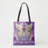 Odd eyed Siamese Twin Kittens Tote Bag (Voorkant)