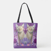 Odd eyed Siamese Twin Kittens Tote Bag (Achterkant)