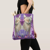 Odd eyed Siamese Twin Kittens Tote Bag (Dichtbij)