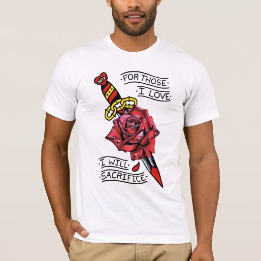 Odd Fellows Dagger en Roos T-shirt (Voorkant)
