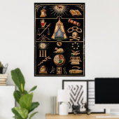 Odd Fellows Emblematic Tracing Board Chart Poster (Thuiskantoor)