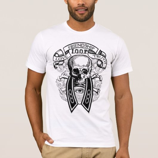 Odd Fellows FLT Skull en Collar T-shirt (Voorkant)