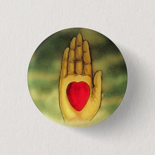 Odd Fellows Heart in hand Button (Voorkant)