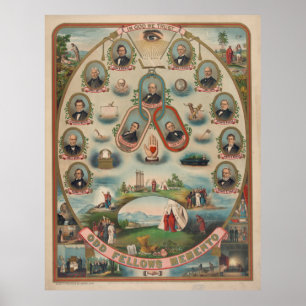 Odd fellows memento [1883] poster