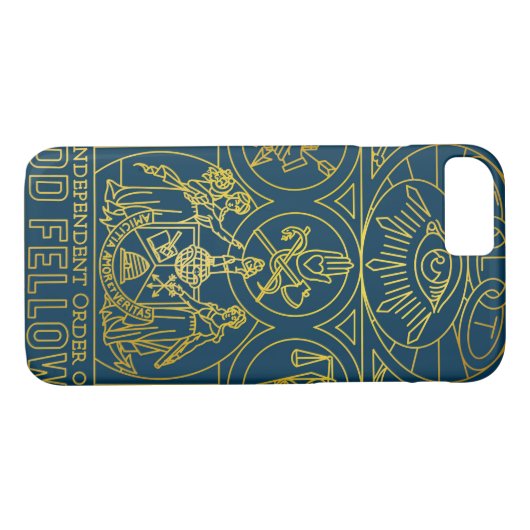 Odd Fellows SGL Mural Monoline Case-Mate iPhone Case (Achterkant (Horizontaal))