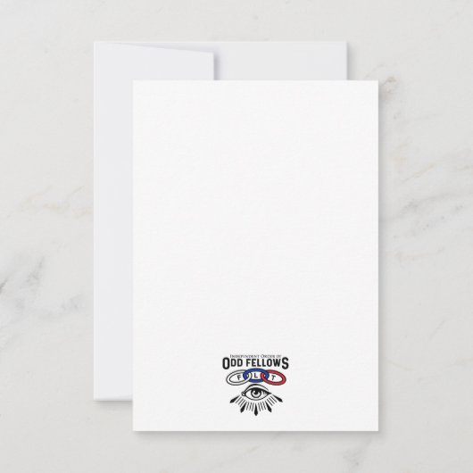 Odd Fellows Symbolische Vanitas Bedankkaart (Achterkant)