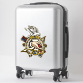 Odd Fellows Tattoo Style Hoefijzer Trivet Sticker (Koffer)