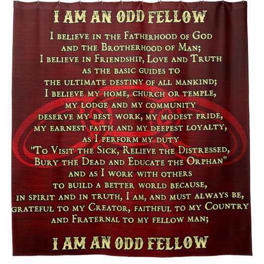 Odd Fellows Valediction Douchegordijn (Voorkant)