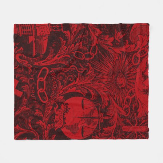 Odd Fellows Woven Tapestry version 1 Fleece Deken (Voorkant (Horizontaal))