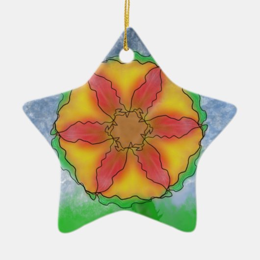 Odd Flower Keramisch Ornament (Voorkant)