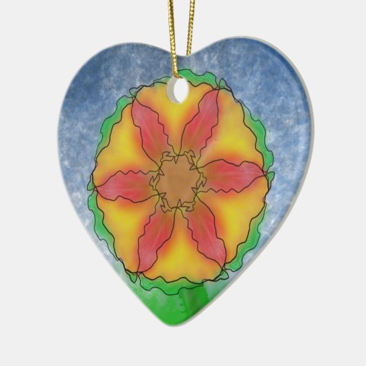 Odd Flower Keramisch Ornament (Links)