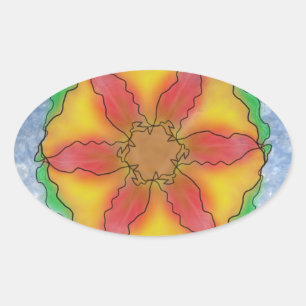 Odd Flower Ovale Sticker