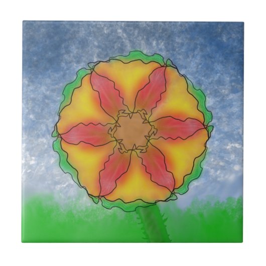 Odd Flower Tegeltje (Voorkant)