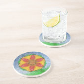 Odd Flower Zandsteen Onderzetter (Zijkant)