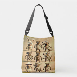 Odd Friends – Checker & Dots Creature Family Tote  Crossbody Tas