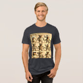 Odd Friends – Checker & Stippen Creature Family Po Tri-Blend Shirt (Voorkant volledig)