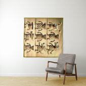 Odd Friends – Checker & Stippen Creature Family Po Wandkleed (In Situ (horizontaal))