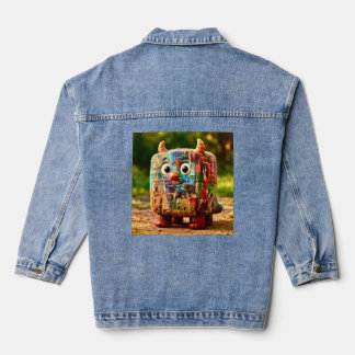 Odd Friends - Patchwork Cube Monster Poster Denim Jacket