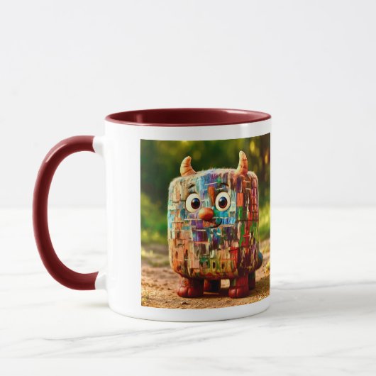 Odd Friends - Patchwork Cube Monster Poster Mok (Links)